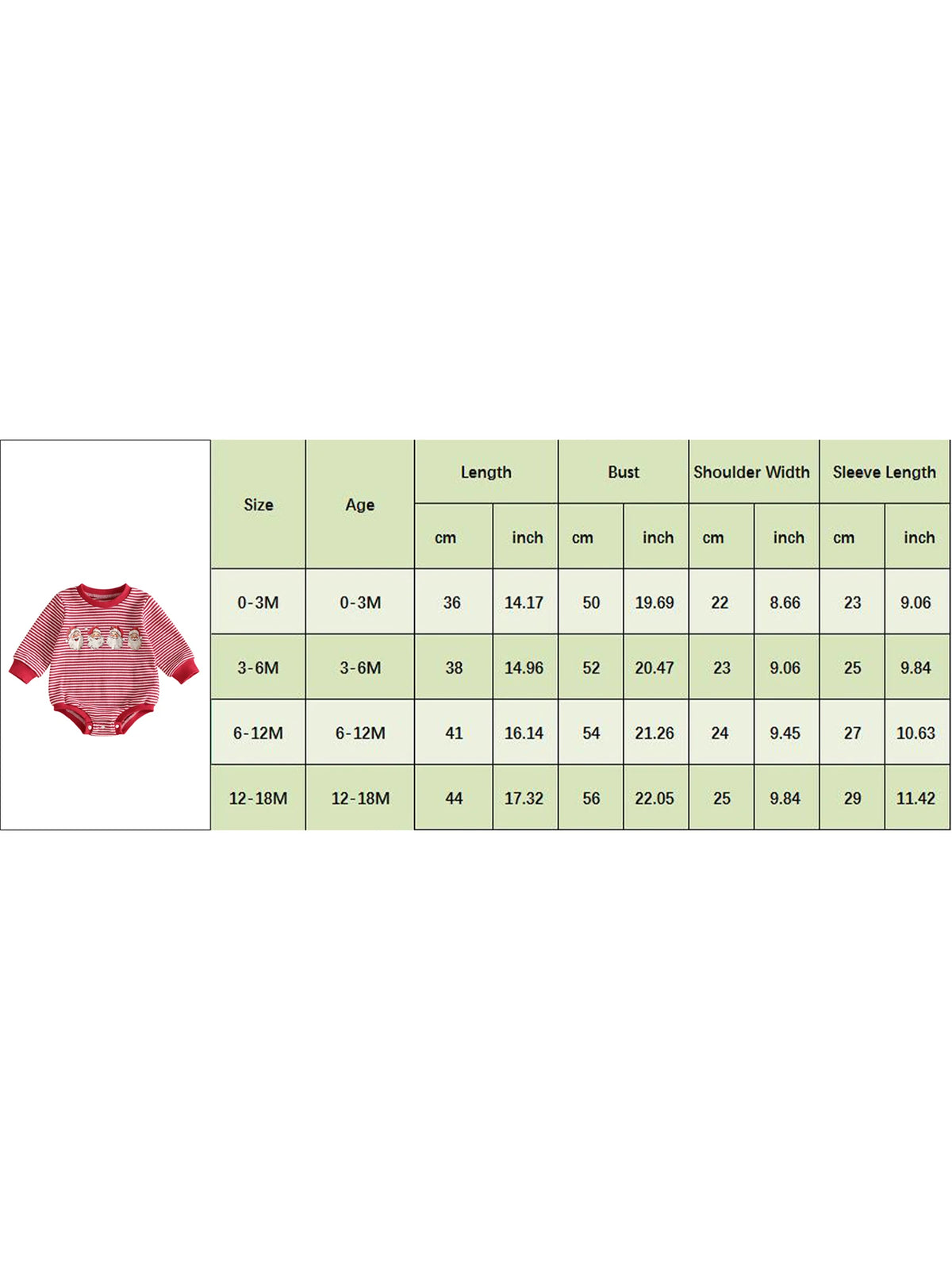 Crew Neck Christmas-Romper-Long Romper Long Sleeve Print Bodysuit Christmas Crew Neck Stripes Baby Lightweight Crew Neck