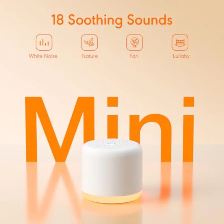 Noise Machine with Night Light, 18 Soothing Sounds Portable Sound Machine for Baby Adults, Mini Travel Sound Machine for Sleepi