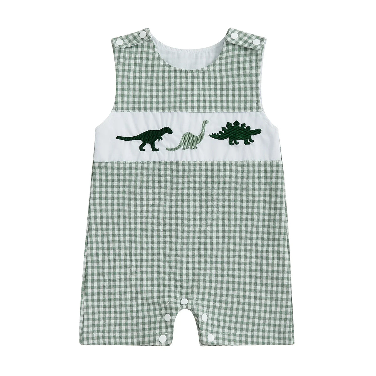 New Baby Boy Romper Cute Embroidered Sleeveless Buttons Short Jumpsuits 2026 Summer Toddler Overalls 0-18M