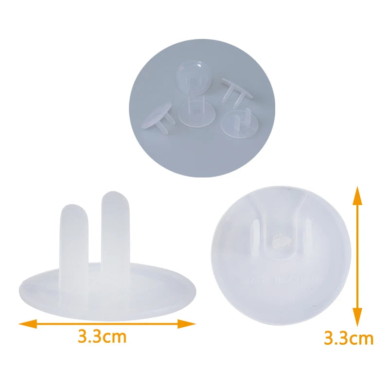 Clear Pull Tab Outlet Safety Plugs Childproof Electrical Socket Covers Anti‑Electric Shock Protective Caps for Baby Safety
