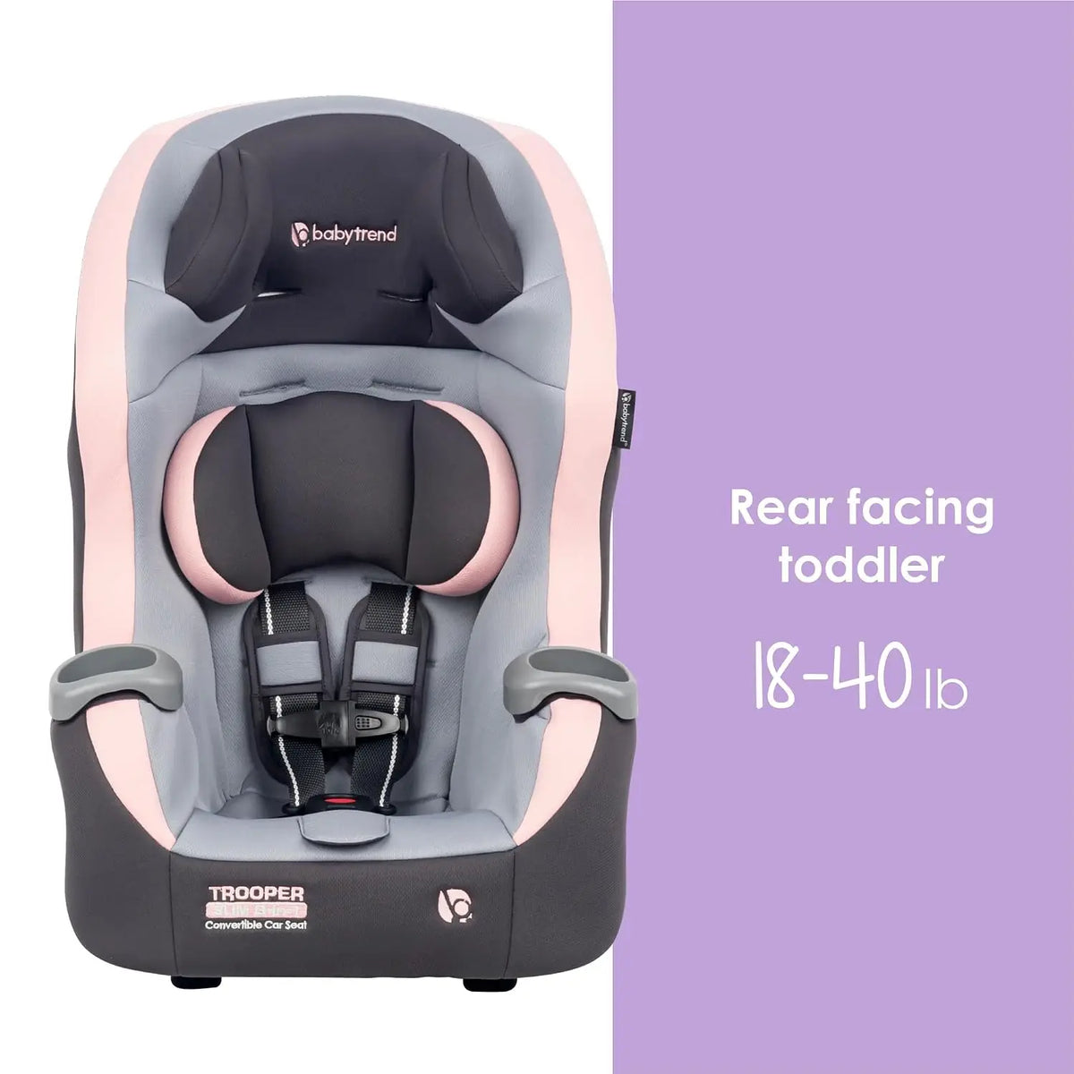 3-in-1 Convertible Car Seat, Quartz Pink – Slim Fit, 3-in-1 Growth Modes, Lightweight Design, Adjustable Comfort Padding