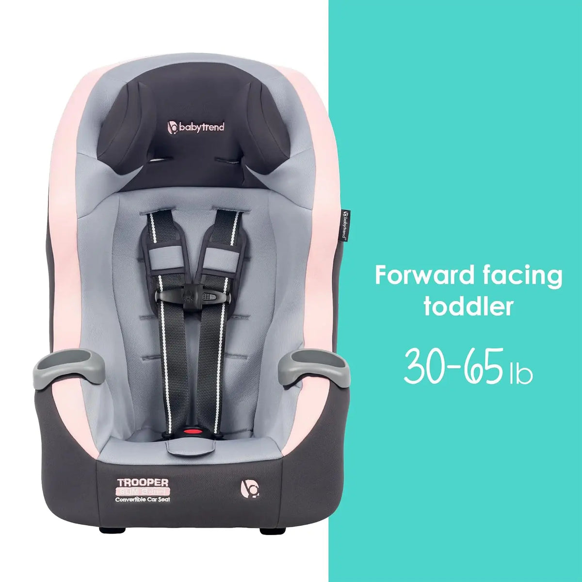 3-in-1 Convertible Car Seat, Quartz Pink – Slim Fit, 3-in-1 Growth Modes, Lightweight Design, Adjustable Comfort Padding