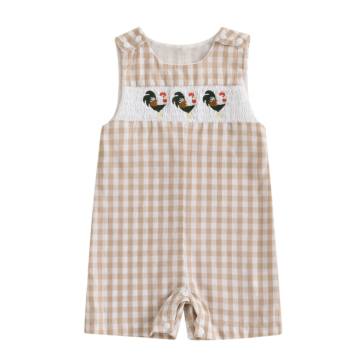New Baby Boy Romper Cute Embroidered Sleeveless Buttons Short Jumpsuits 2026 Summer Toddler Overalls 0-18M