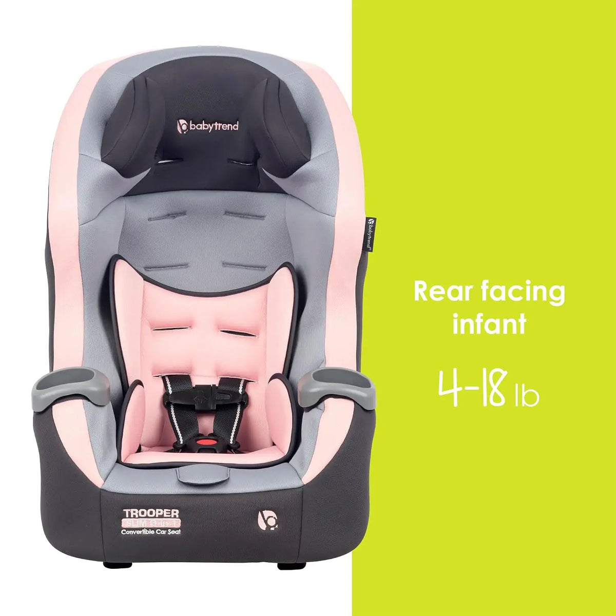 3-in-1 Convertible Car Seat, Quartz Pink – Slim Fit, 3-in-1 Growth Modes, Lightweight Design, Adjustable Comfort Padding